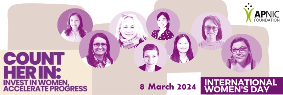 APNIC Foundation International Women’s Day 2024 banner